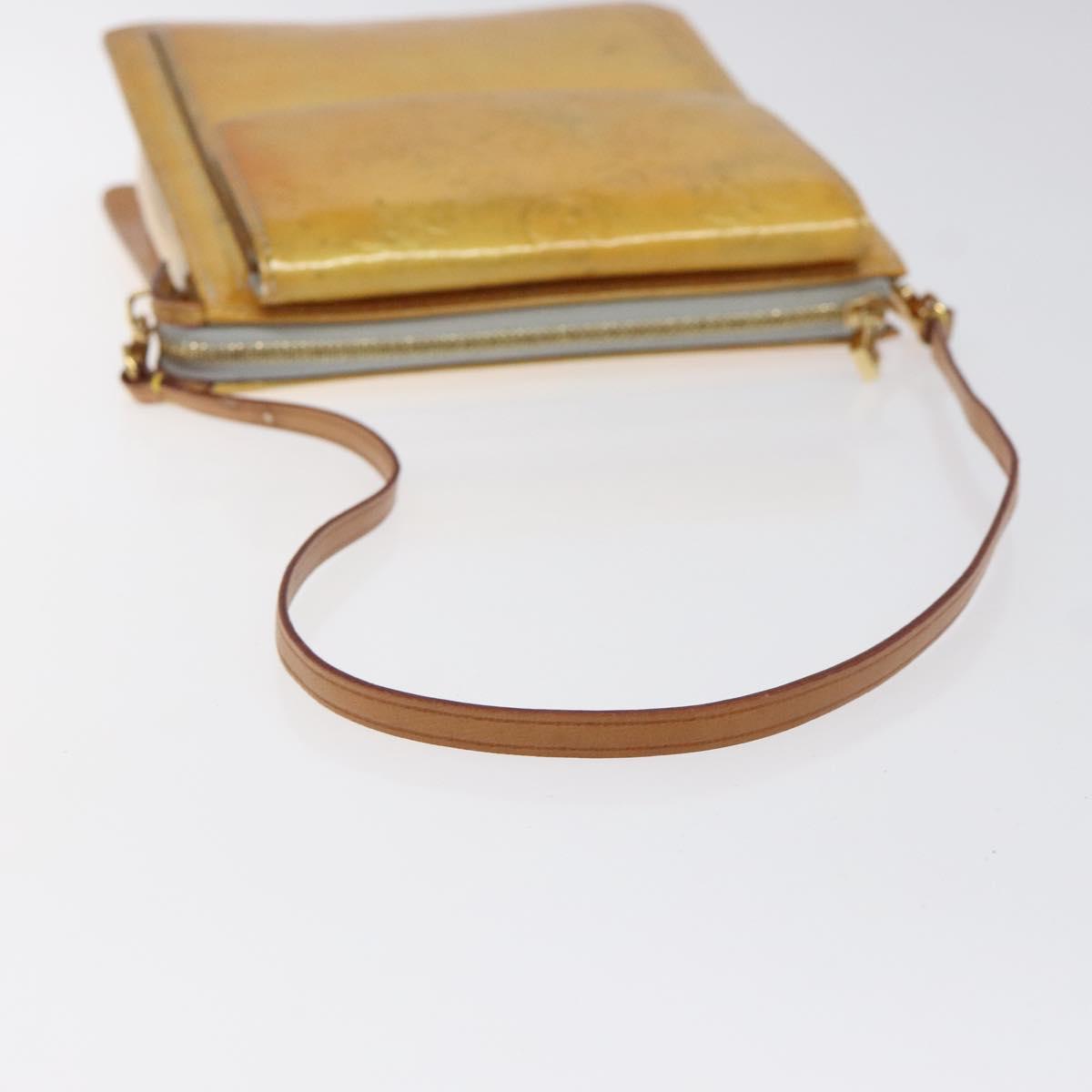 LOUIS VUITTON Monogram Vernis Motto Accessory Pouch Gris M91030 LV Auth 118033