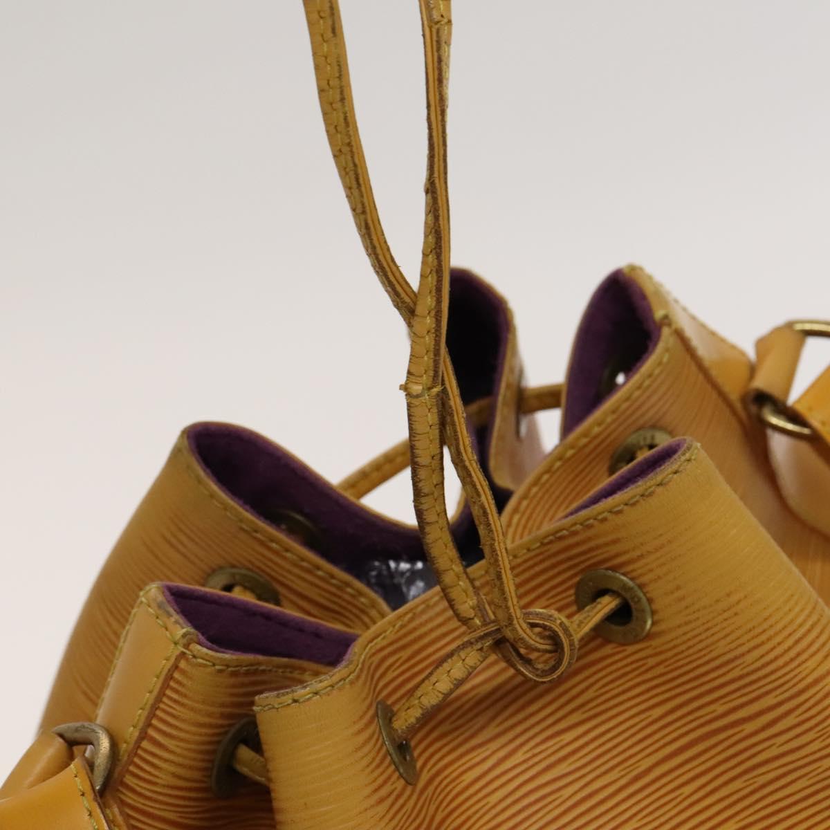 LOUIS VUITTON Epi Petit Noe Shoulder Bag Yellow M44109 LV Auth 118036