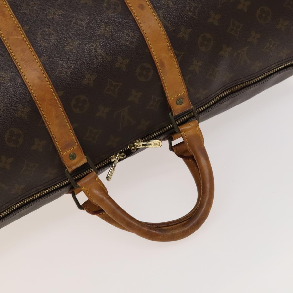 LOUIS VUITTON Monogram Keepall 55 Boston Bag M41424 LV Auth 118042