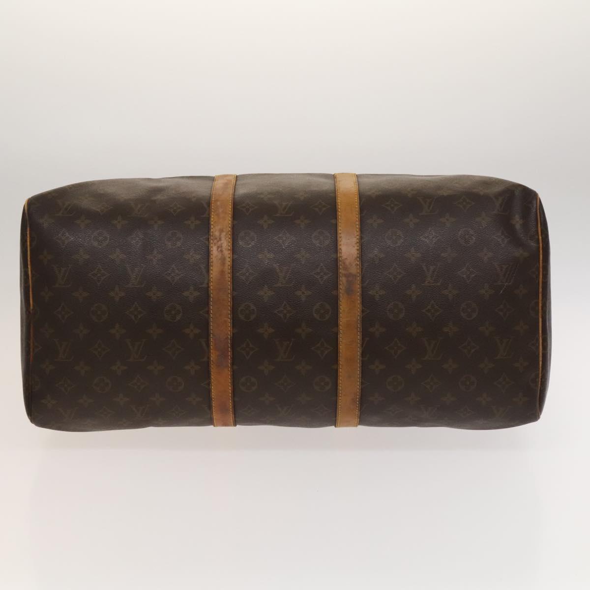 LOUIS VUITTON Monogram Keepall 55 Boston Bag M41424 LV Auth 118042