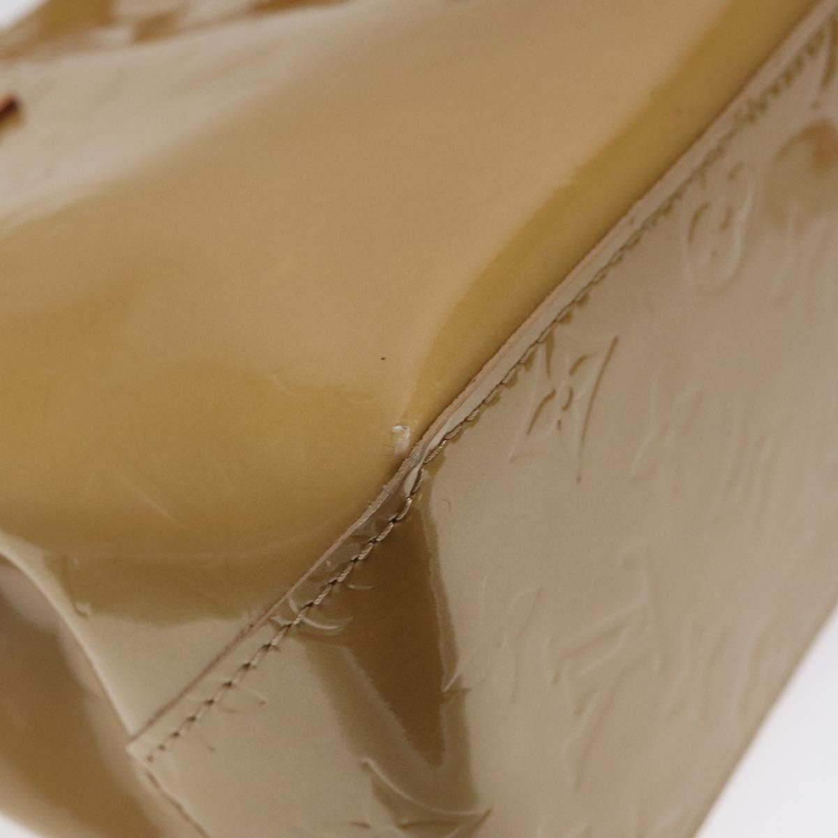 LOUIS VUITTON Monogram Vernis Reade PM Hand Bag Noisette M91334 LV Auth 118057