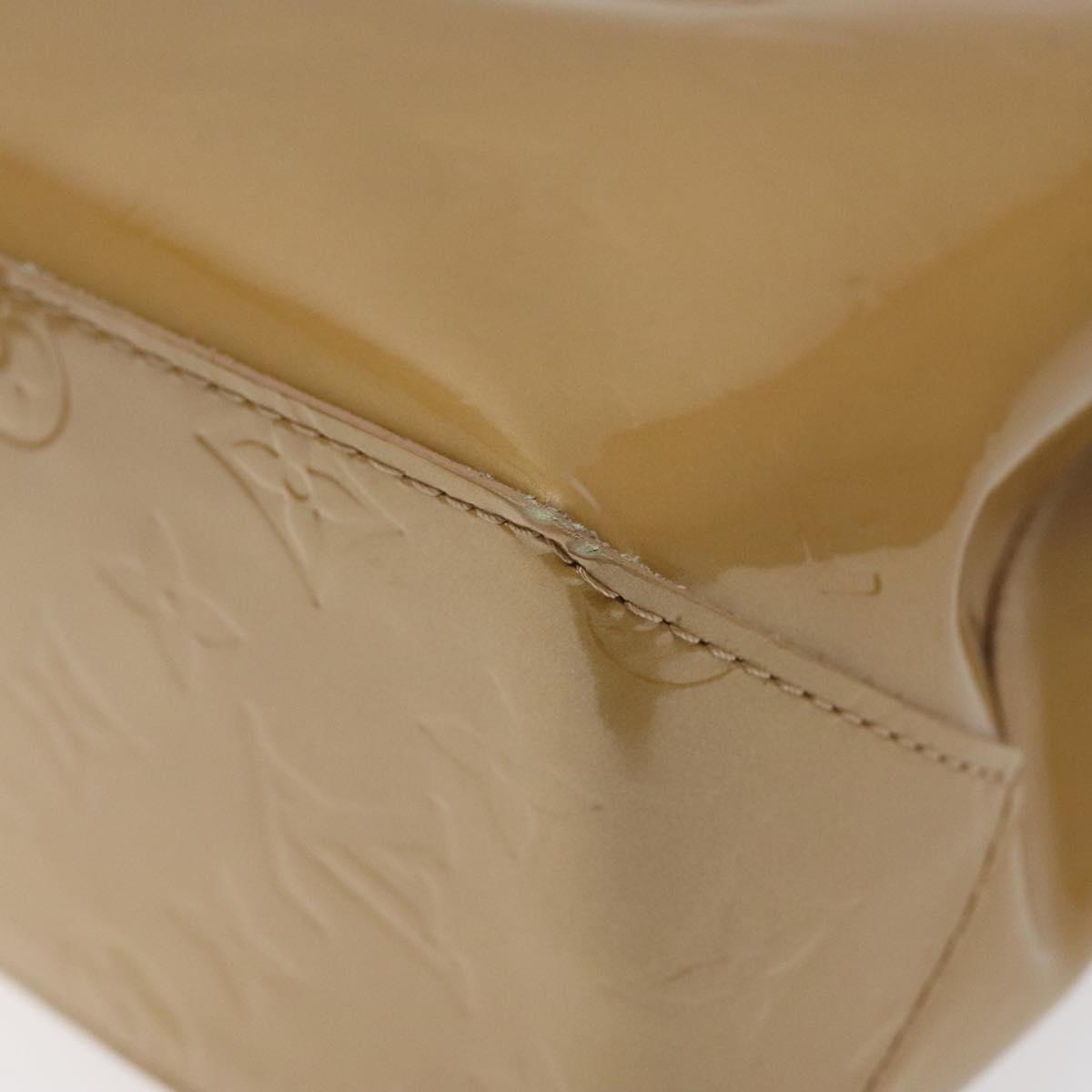 LOUIS VUITTON Monogram Vernis Reade PM Hand Bag Noisette M91334 LV Auth 118057