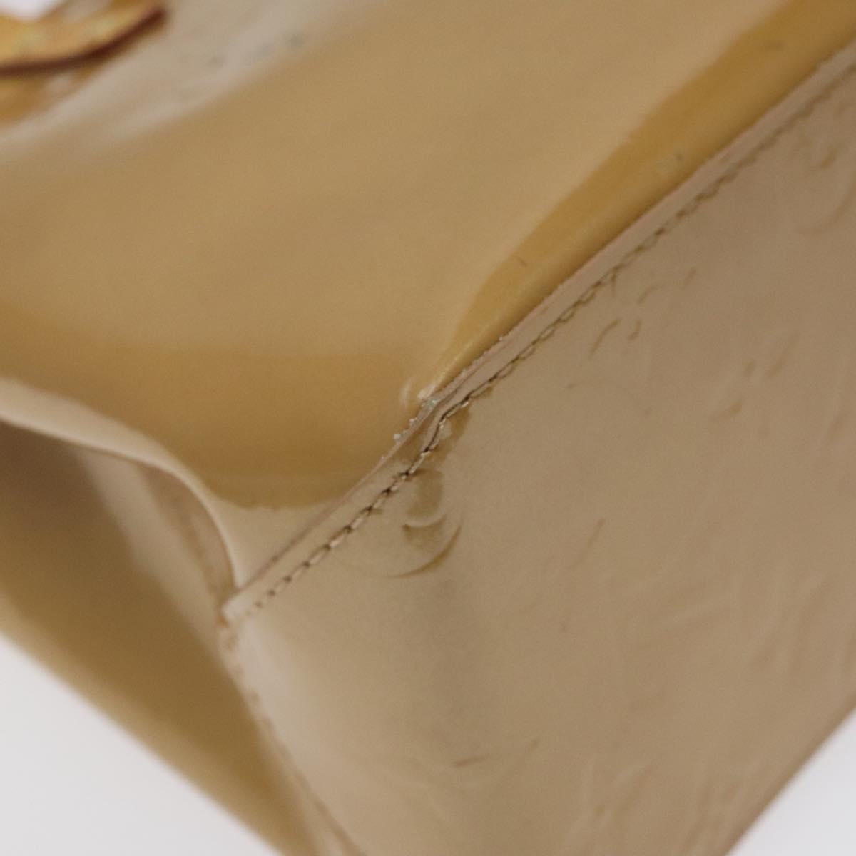 LOUIS VUITTON Monogram Vernis Reade PM Hand Bag Noisette M91334 LV Auth 118057