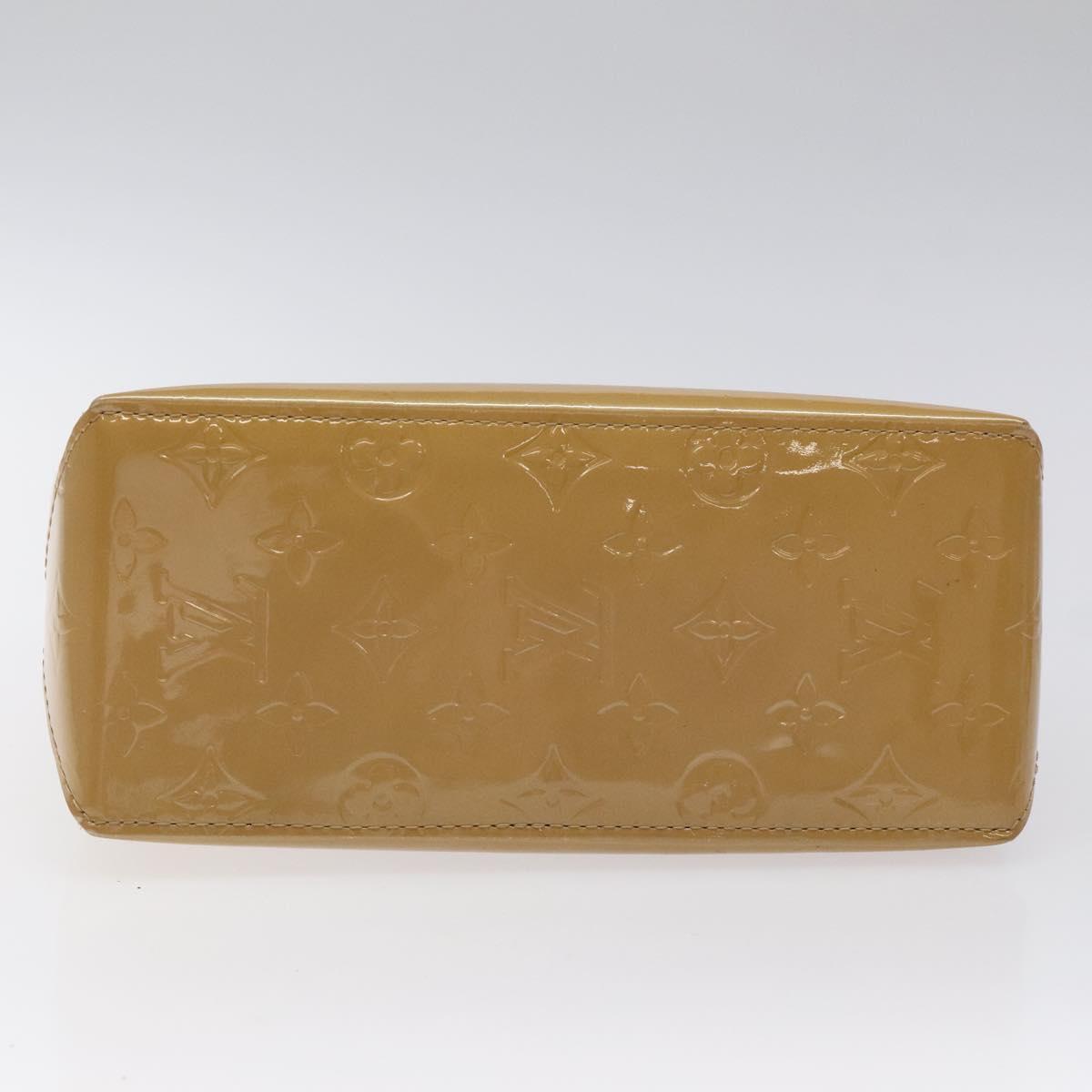 LOUIS VUITTON Monogram Vernis Reade PM Hand Bag Noisette M91334 LV Auth 118057