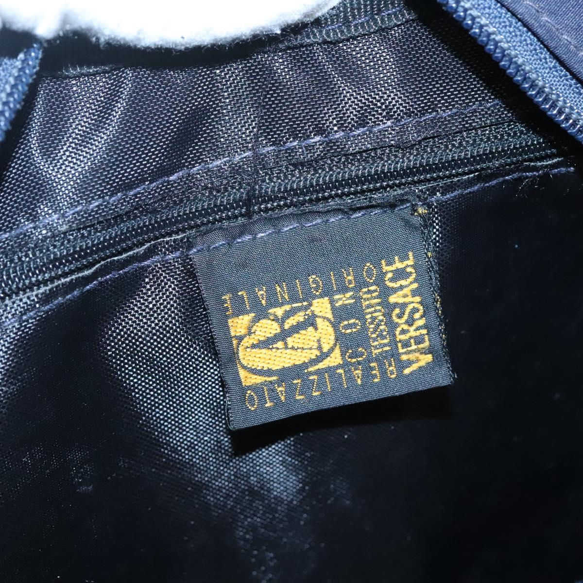 VERSACE Shoulder Bag Canvas Green Auth 118063