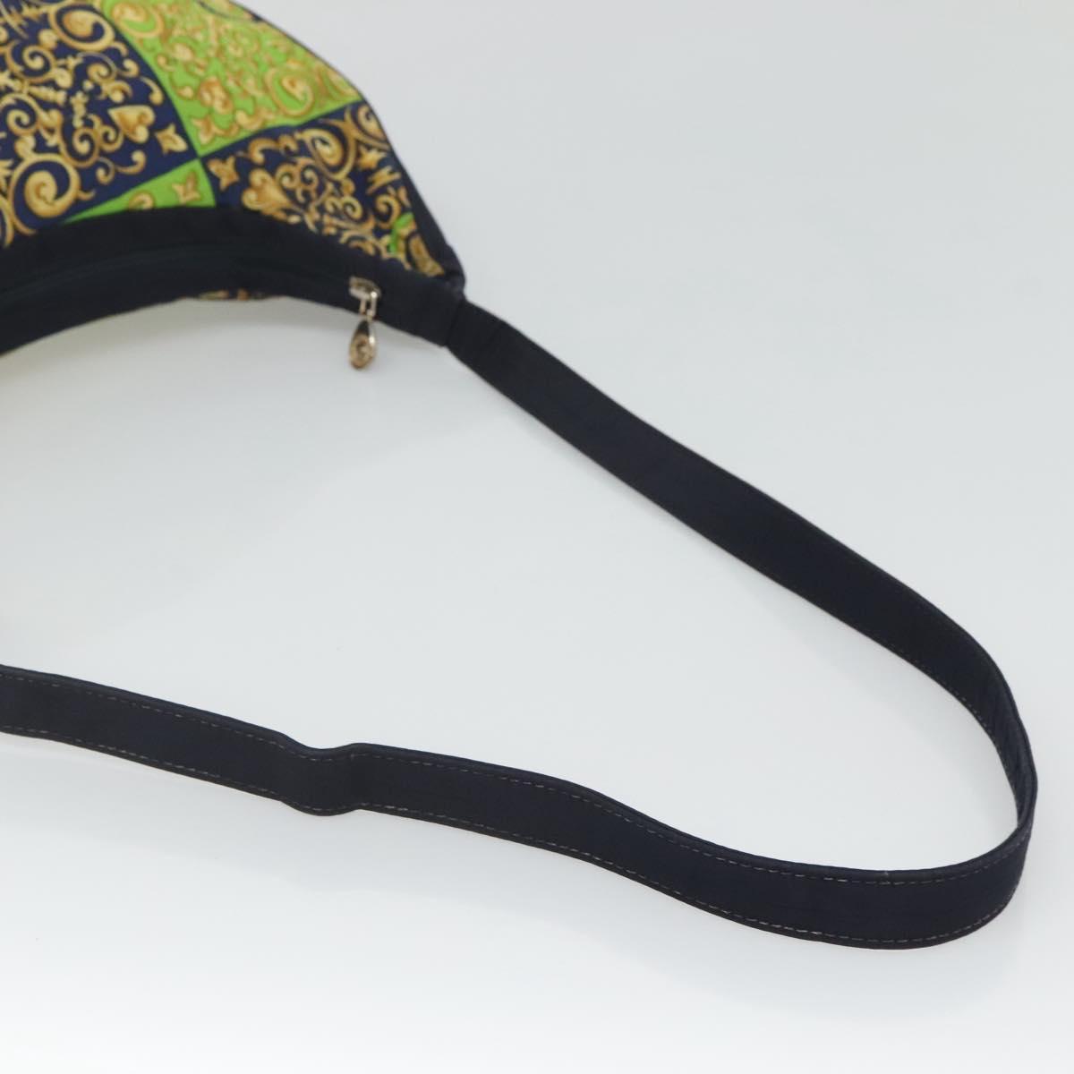 VERSACE Shoulder Bag Canvas Green Auth 118063