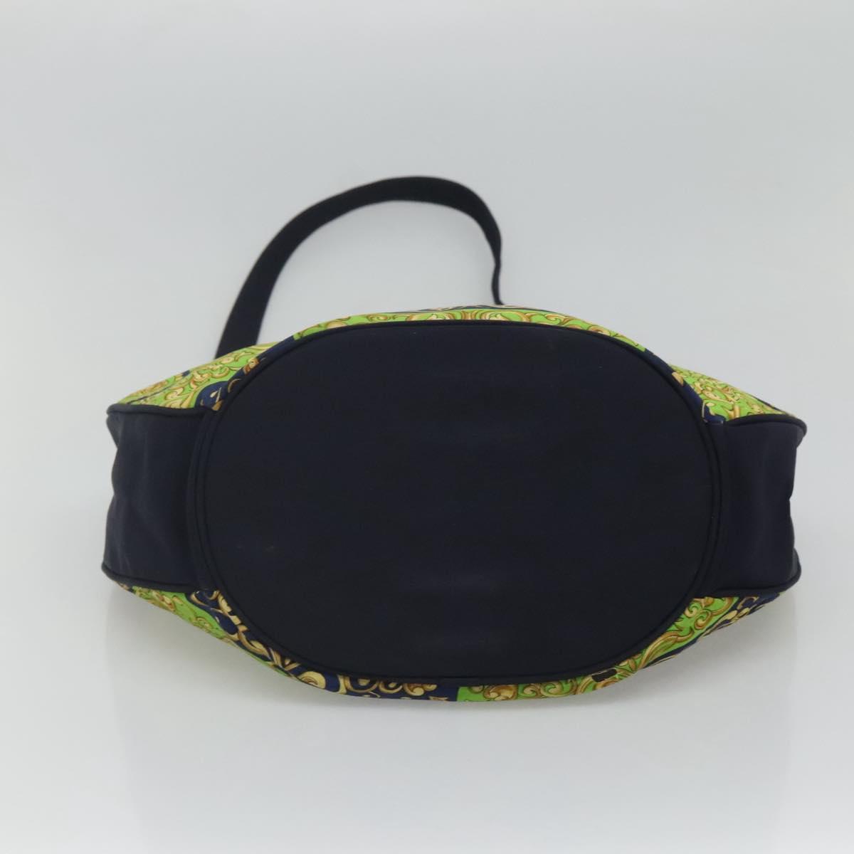 VERSACE Shoulder Bag Canvas Green Auth 118063