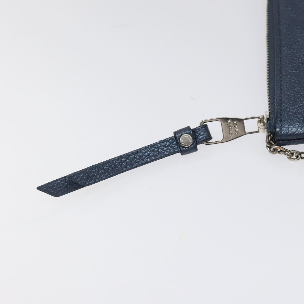 LOUIS VUITTON Monogram Empreinte Pochette Cles Celest M80900 LV Auth 118067