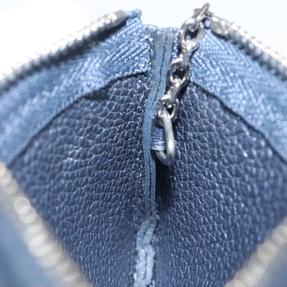 LOUIS VUITTON Monogram Empreinte Pochette Cles Celest M80900 LV Auth 118067