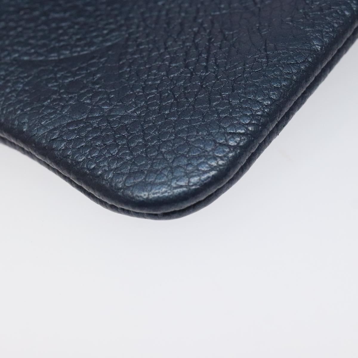 LOUIS VUITTON Monogram Empreinte Pochette Cles Celest M80900 LV Auth 118067