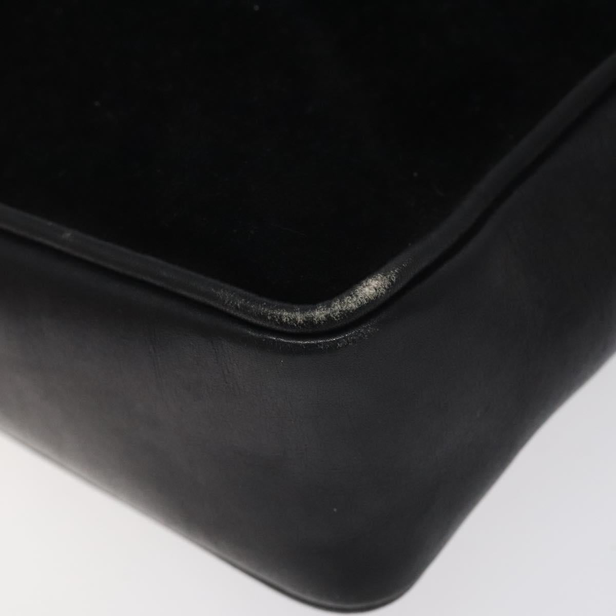 GUCCI Web Sherry Line Shoulder Bag Suede Black Gold Red Auth 118069
