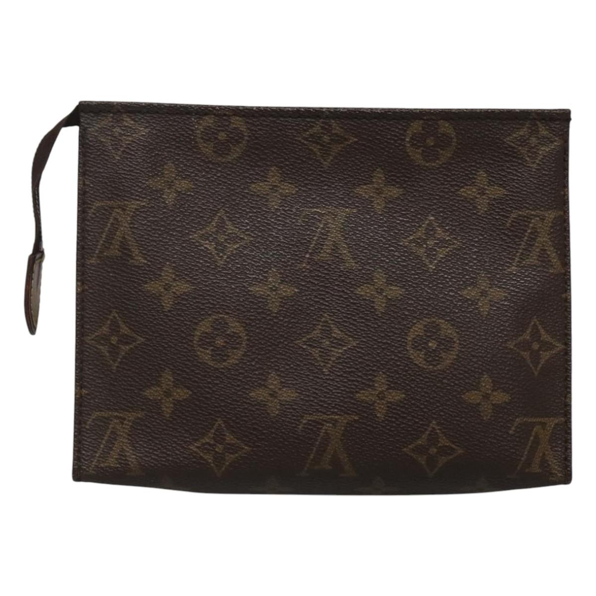 LOUIS VUITTON Monogram Poche Toilette 19 Pouch M47544 LV Auth 118086