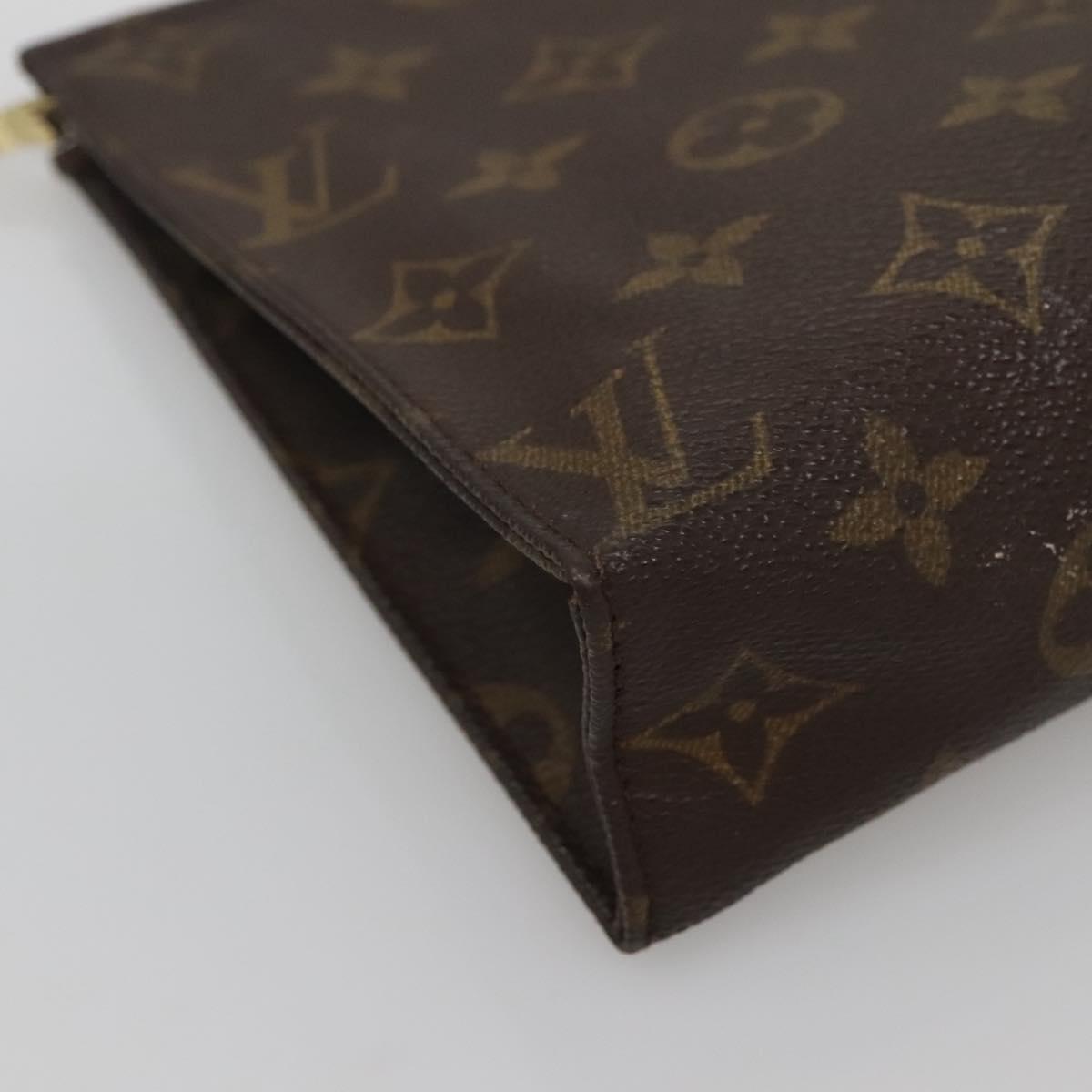 LOUIS VUITTON Monogram Poche Toilette 19 Pouch M47544 LV Auth 118086