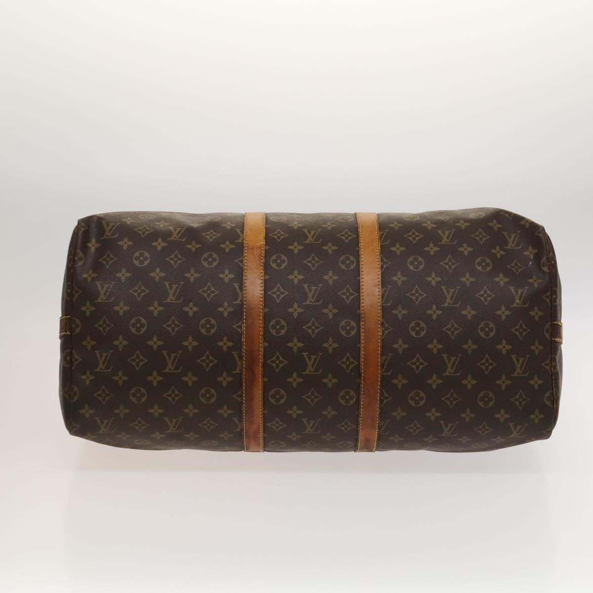 LOUIS VUITTON Monogram Keepall Bandouliere 55 Boston Bag M41414 LV Auth 118094