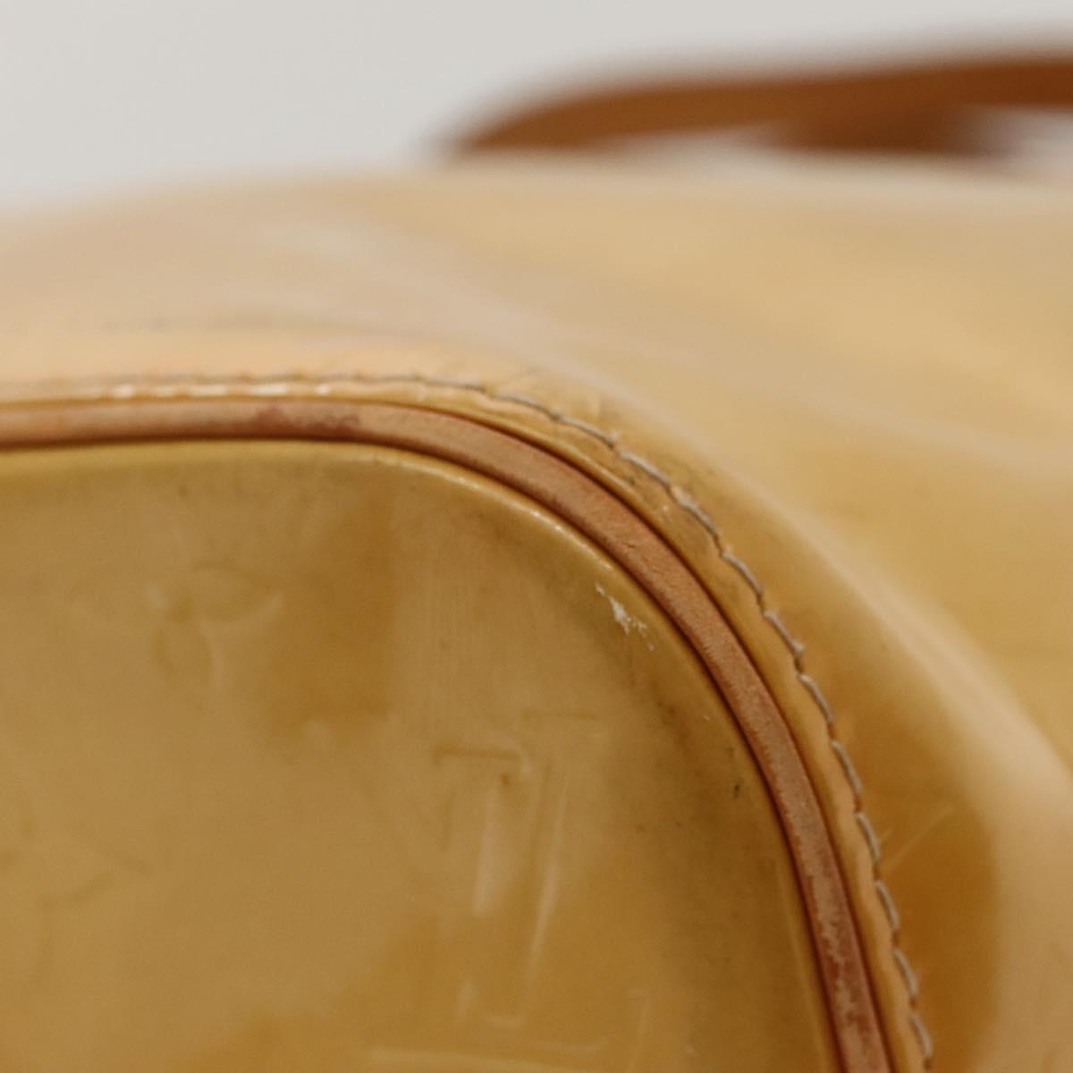 LOUIS VUITTON Monogram Vernis Houston Hand Bag Beige M91004 LV Auth 118102