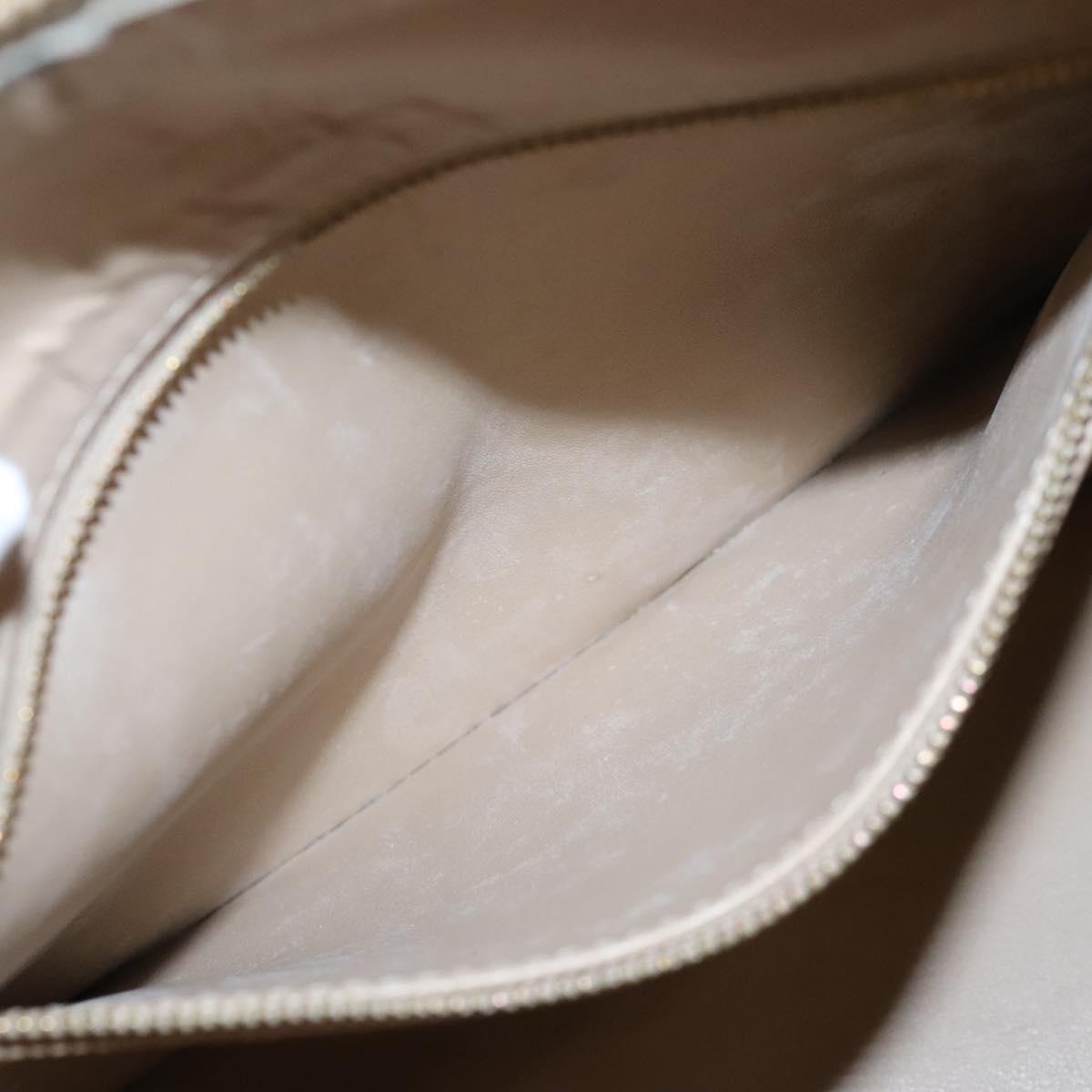 LOUIS VUITTON Monogram Vernis Houston Hand Bag Beige M91004 LV Auth 118102