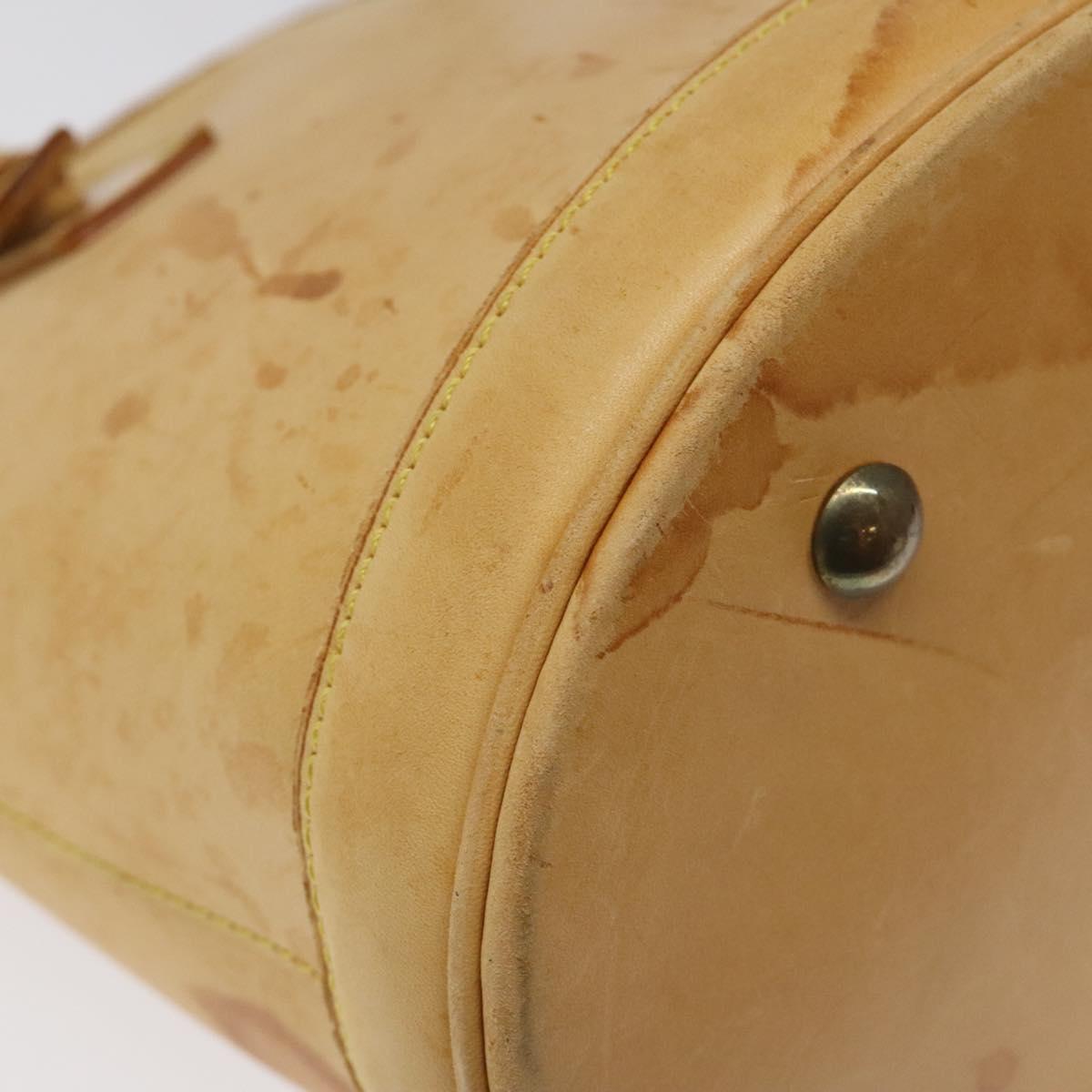 LOUIS VUITTON Nomad leather Bucket PM Shoulder Bag Beige M85001 LV Auth 118104