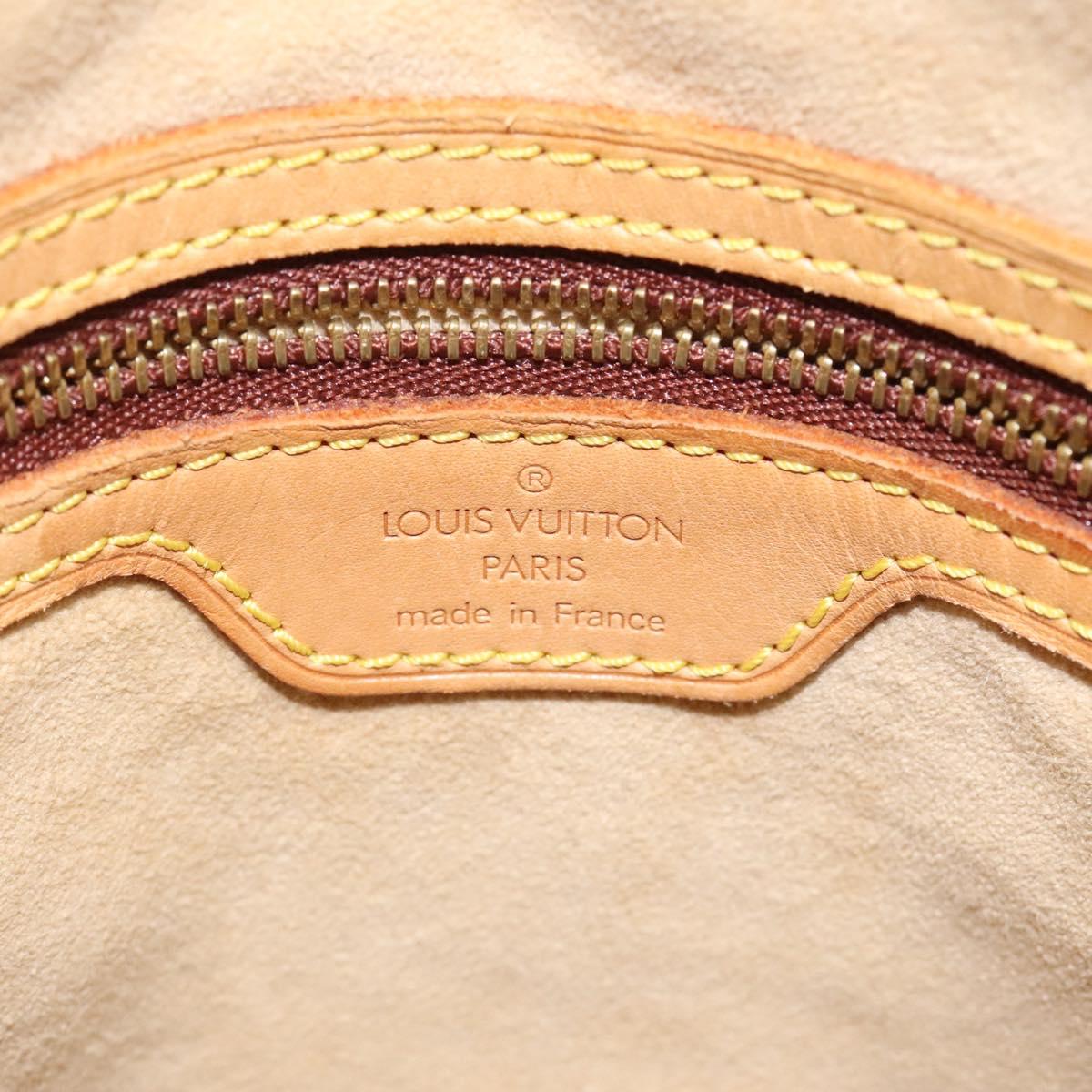 LOUIS VUITTON Nomad leather Bucket PM Shoulder Bag Beige M85001 LV Auth 118104