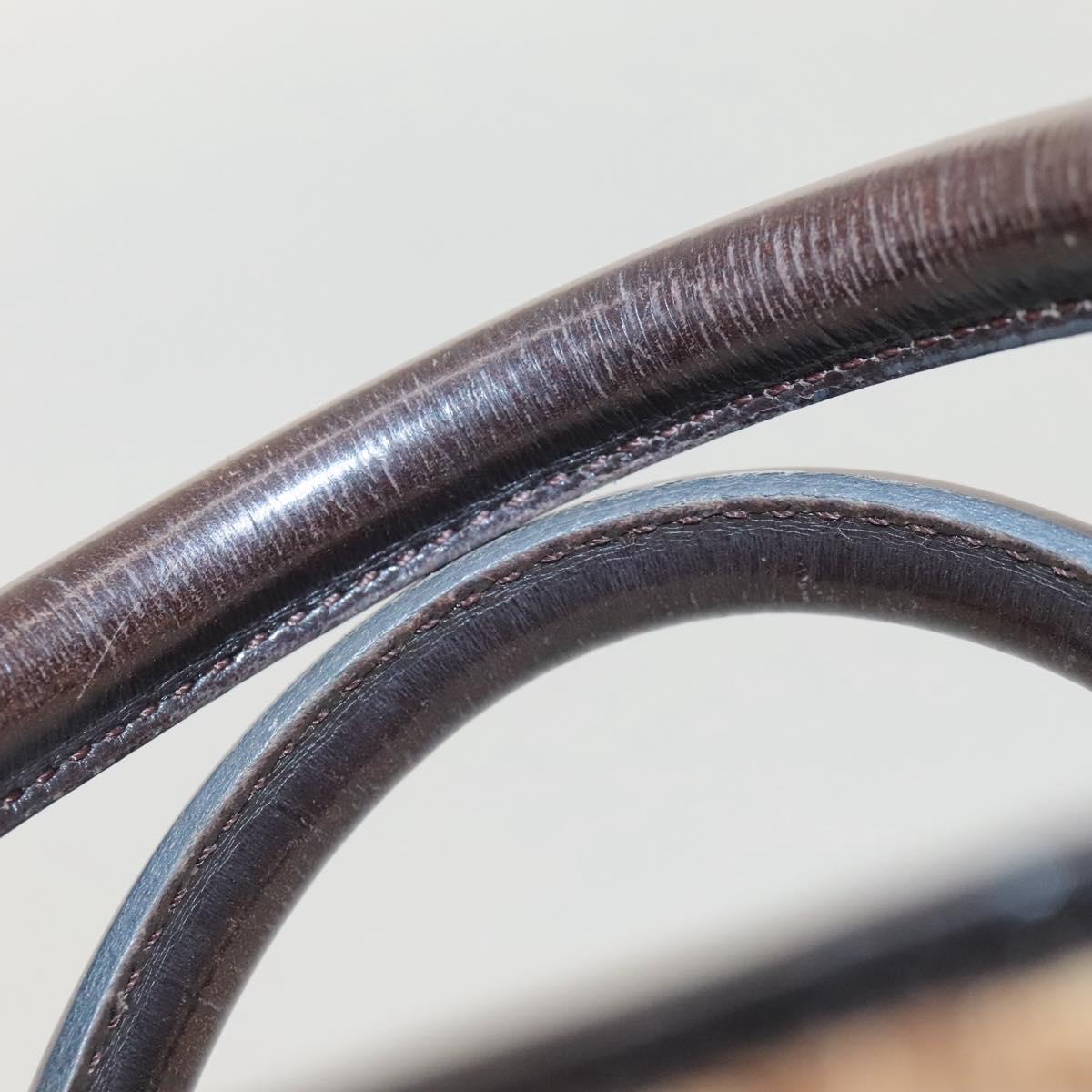 Christian Dior Trotter Canvas Hand Bag Brown Auth 118124