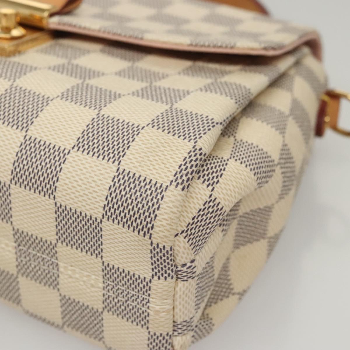 LOUIS VUITTON Damier Azur Croisette Hand Bag 2way N41581 LV Auth 118150