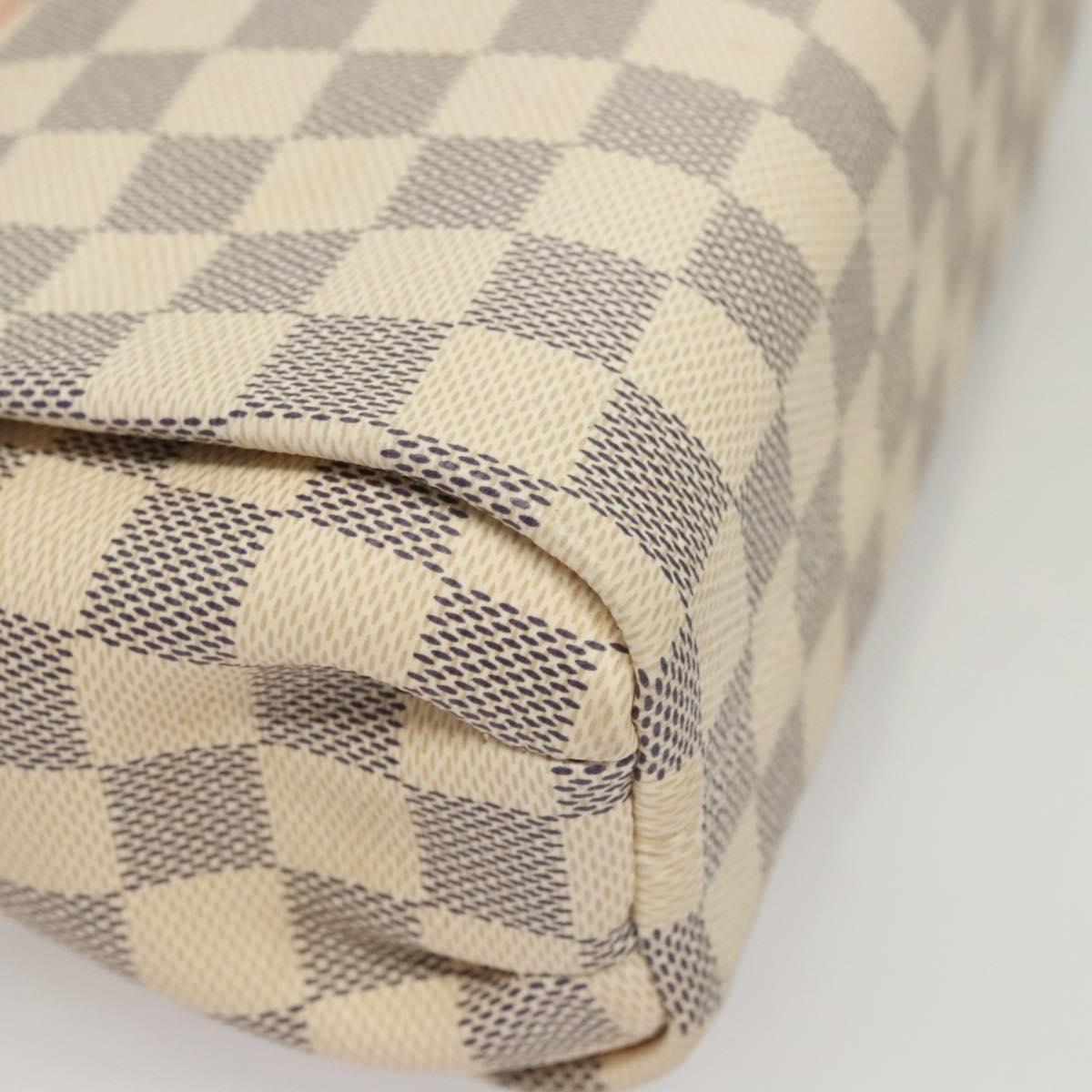 LOUIS VUITTON Damier Azur Croisette Hand Bag 2way N41581 LV Auth 118150