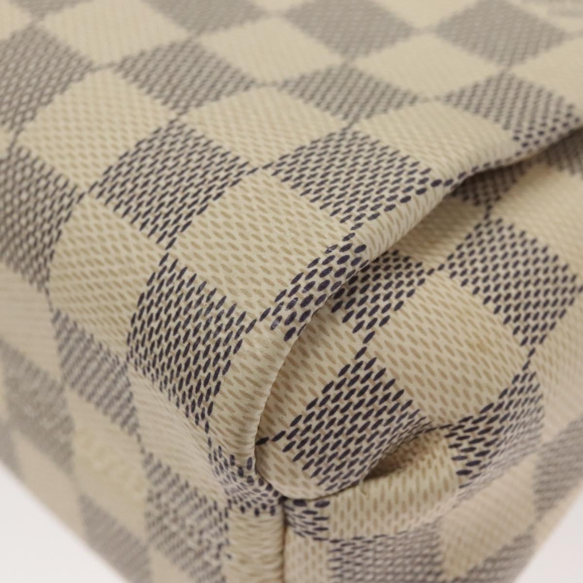 LOUIS VUITTON Damier Azur Croisette Hand Bag 2way N41581 LV Auth 118150