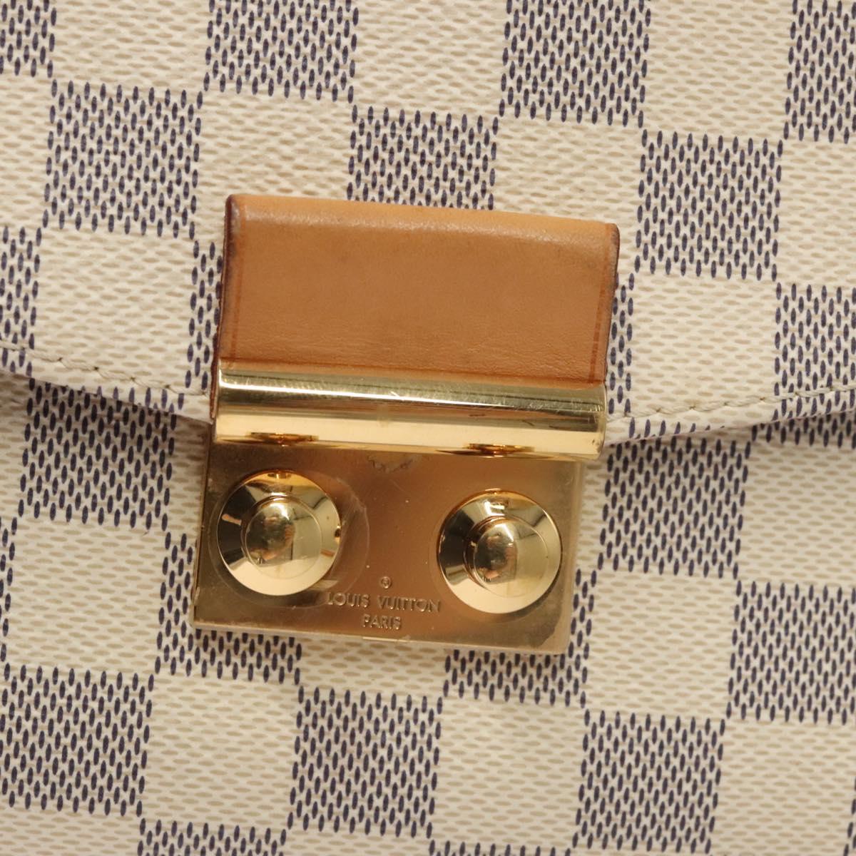 LOUIS VUITTON Damier Azur Croisette Hand Bag 2way N41581 LV Auth 118150