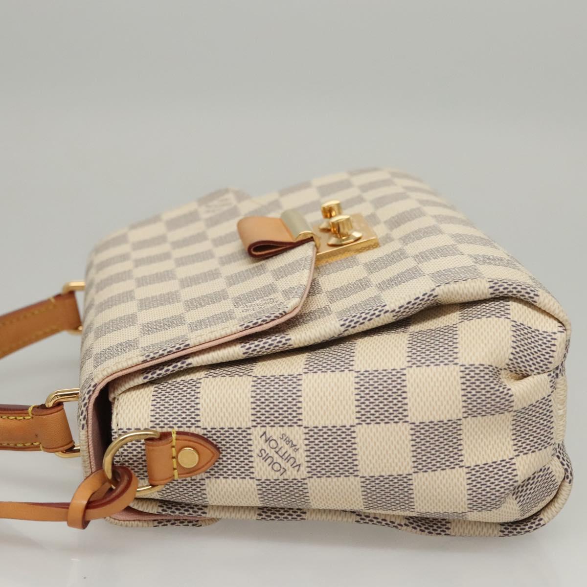 LOUIS VUITTON Damier Azur Croisette Hand Bag 2way N41581 LV Auth 118150