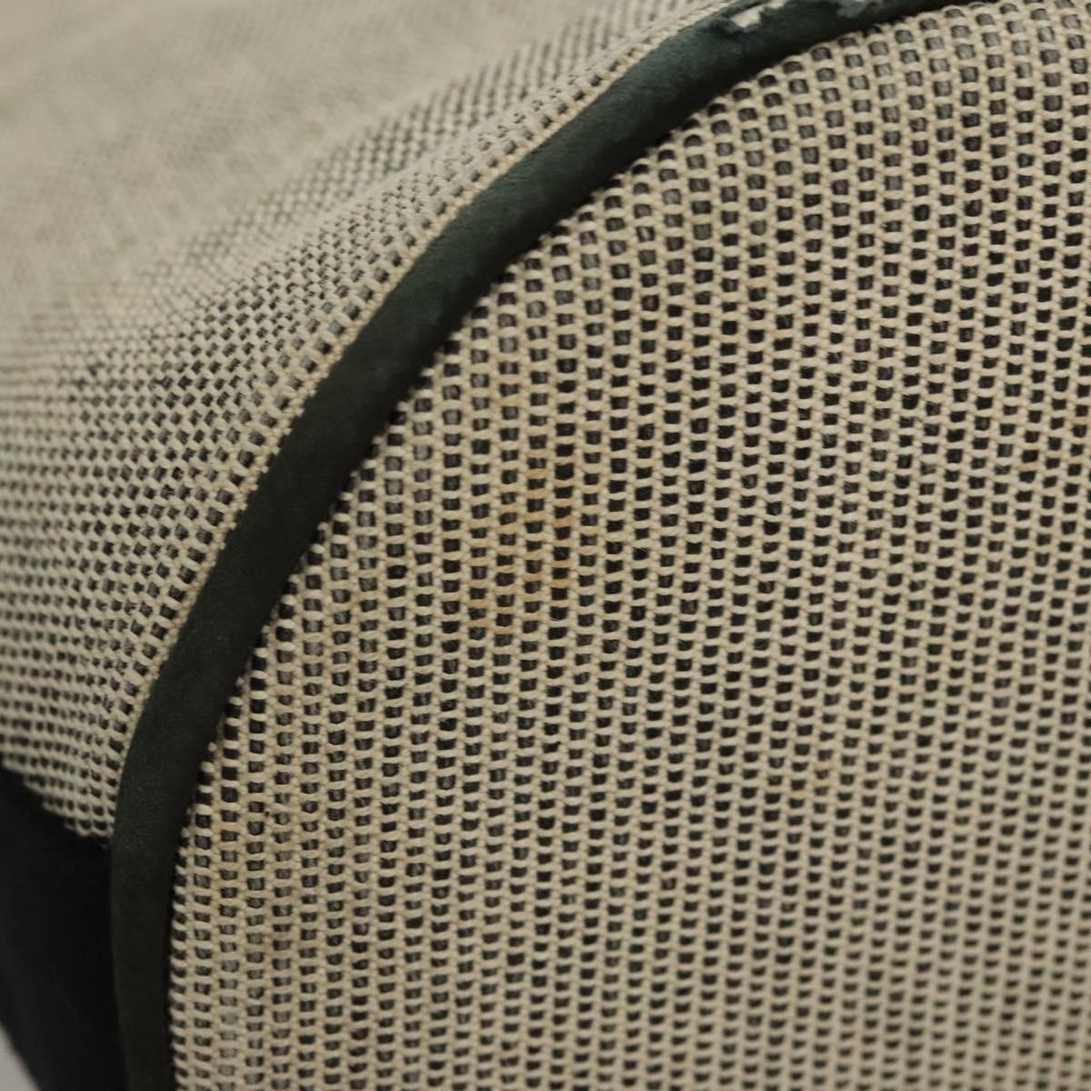 HERMES Sakso Hand Bag Canvas Gray Auth 118151