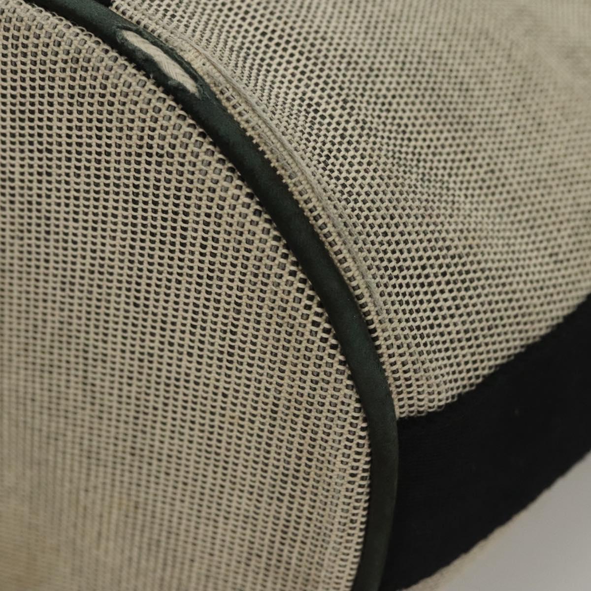 HERMES Sakso Hand Bag Canvas Gray Auth 118151