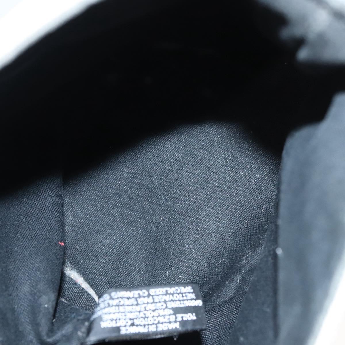 HERMES Sakso Hand Bag Canvas Gray Auth 118151