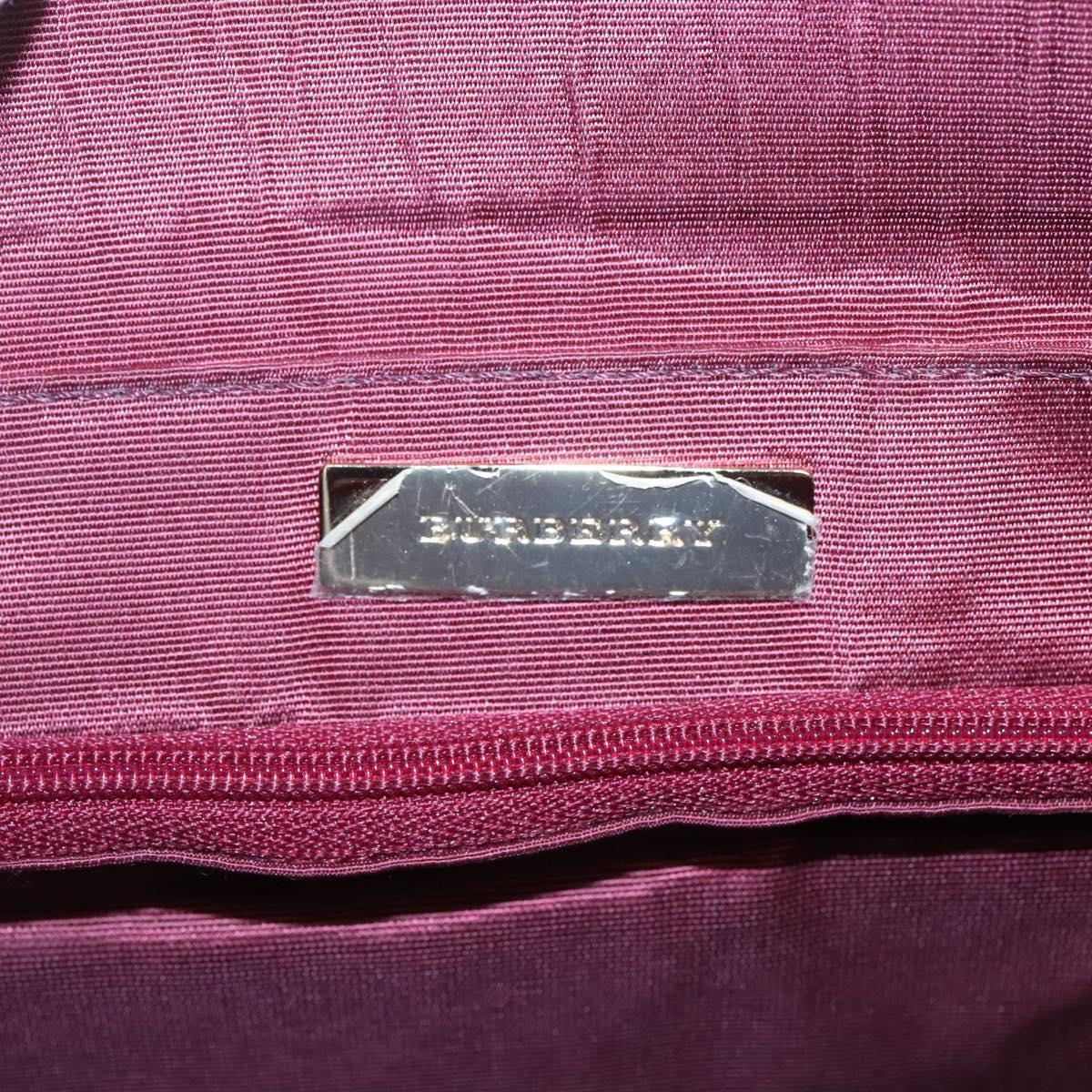 BURBERRY Nova Check Tote Bag Canvas Beige Gold Auth 118162