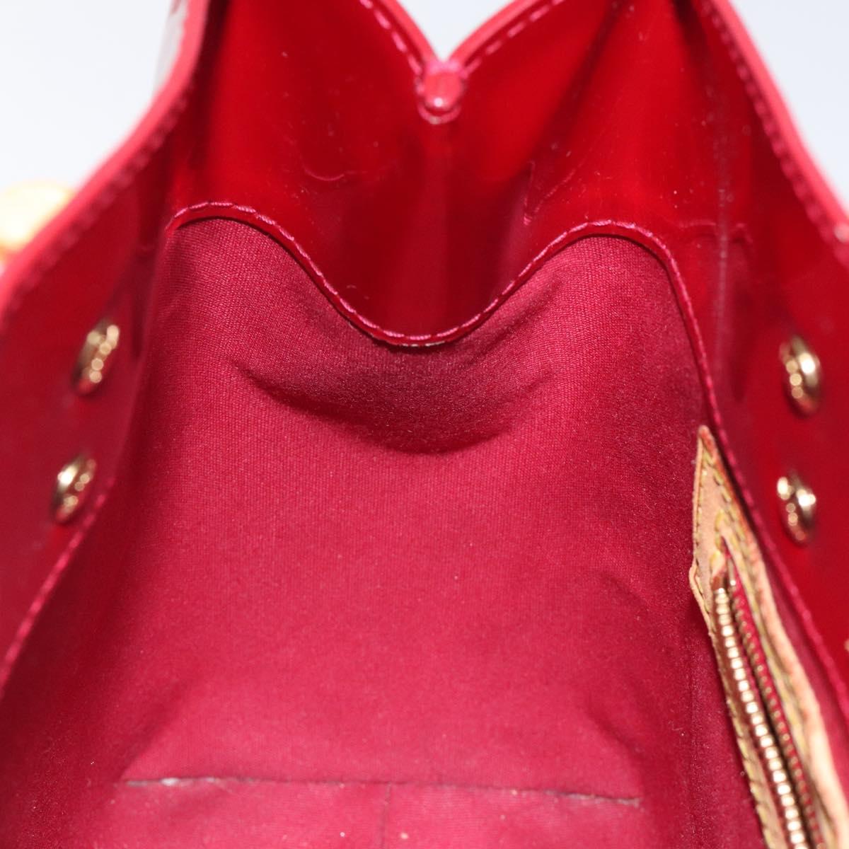 LOUIS VUITTON Monogram Vernis Reade PM Hand Bag Pomme D'amour M91990 Auth 118174