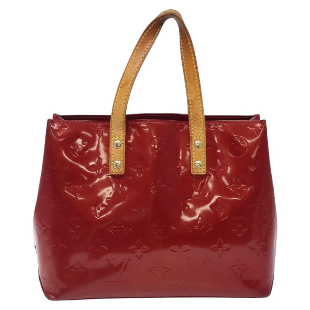 LOUIS VUITTON Monogram Vernis Reade PM Hand Bag Pomme D'amour M91990 Auth 118174