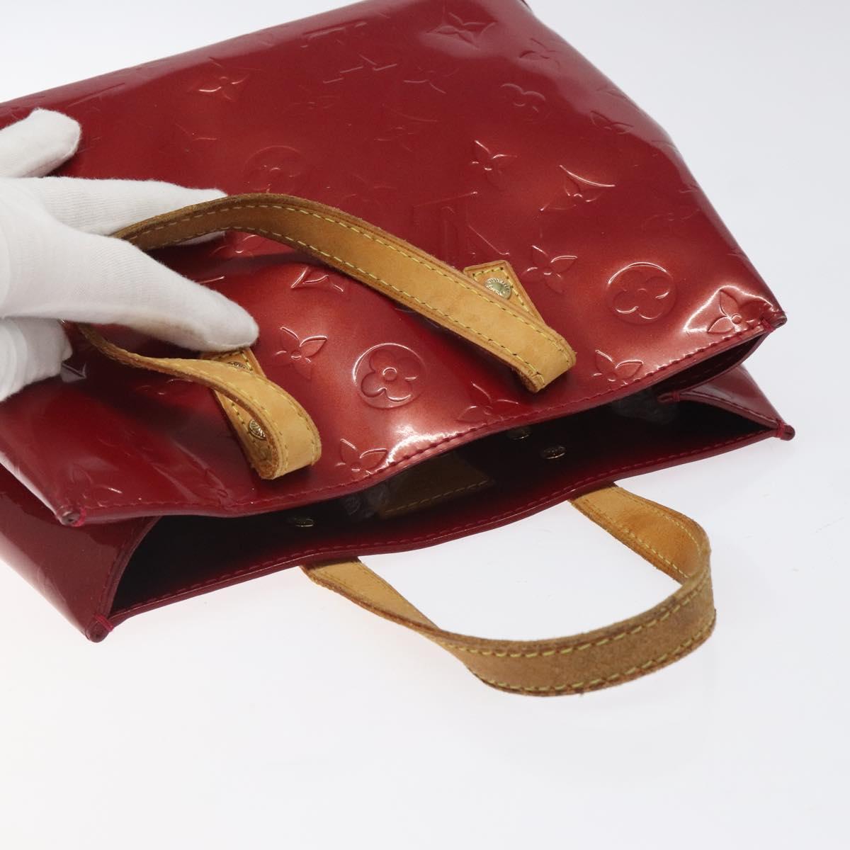 LOUIS VUITTON Monogram Vernis Reade PM Hand Bag Pomme D'amour M91990 Auth 118174