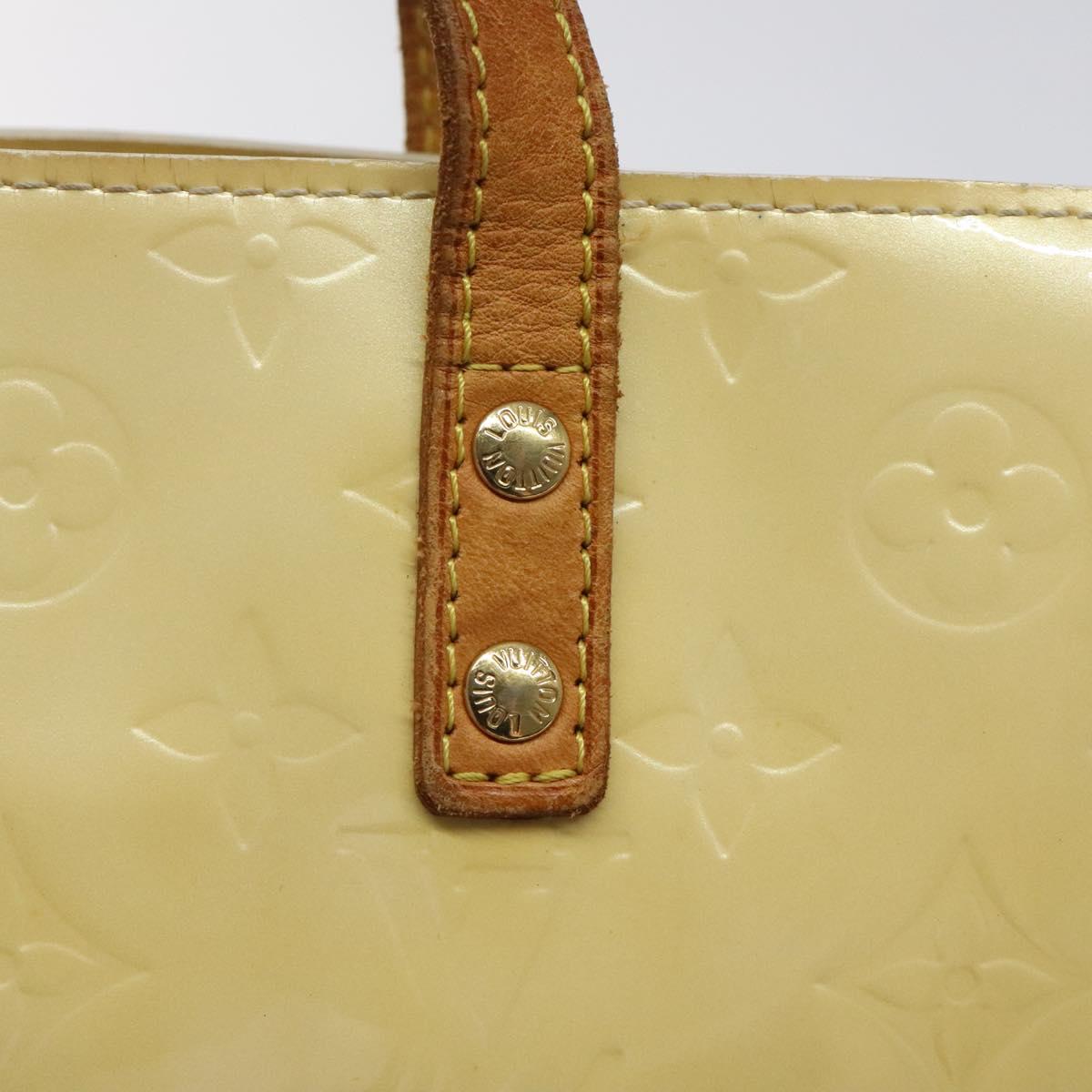 LOUIS VUITTON Monogram Vernis Reade PM Hand Bag Perle M91336 LV Auth 118175