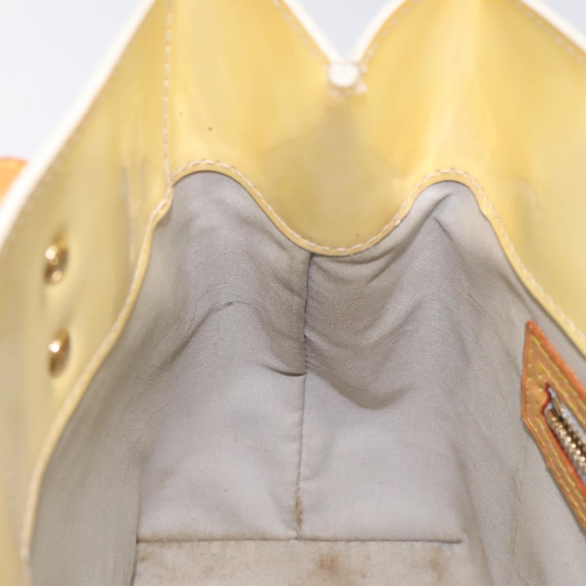 LOUIS VUITTON Monogram Vernis Reade PM Hand Bag Perle M91336 LV Auth 118175