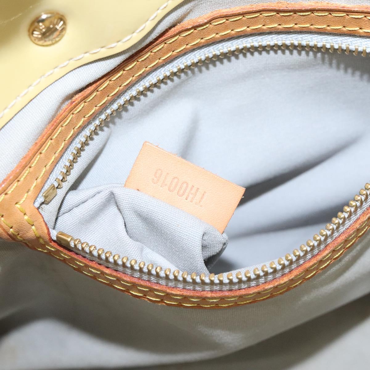 LOUIS VUITTON Monogram Vernis Reade PM Hand Bag Perle M91336 LV Auth 118175