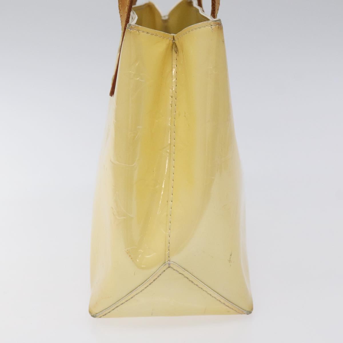 LOUIS VUITTON Monogram Vernis Reade PM Hand Bag Perle M91336 LV Auth 118175