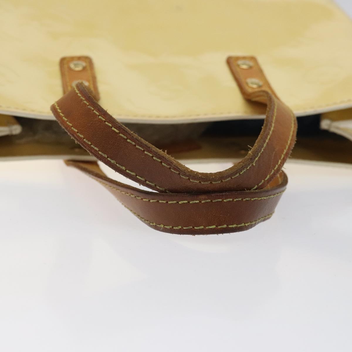 LOUIS VUITTON Monogram Vernis Reade PM Hand Bag Perle M91336 LV Auth 118175