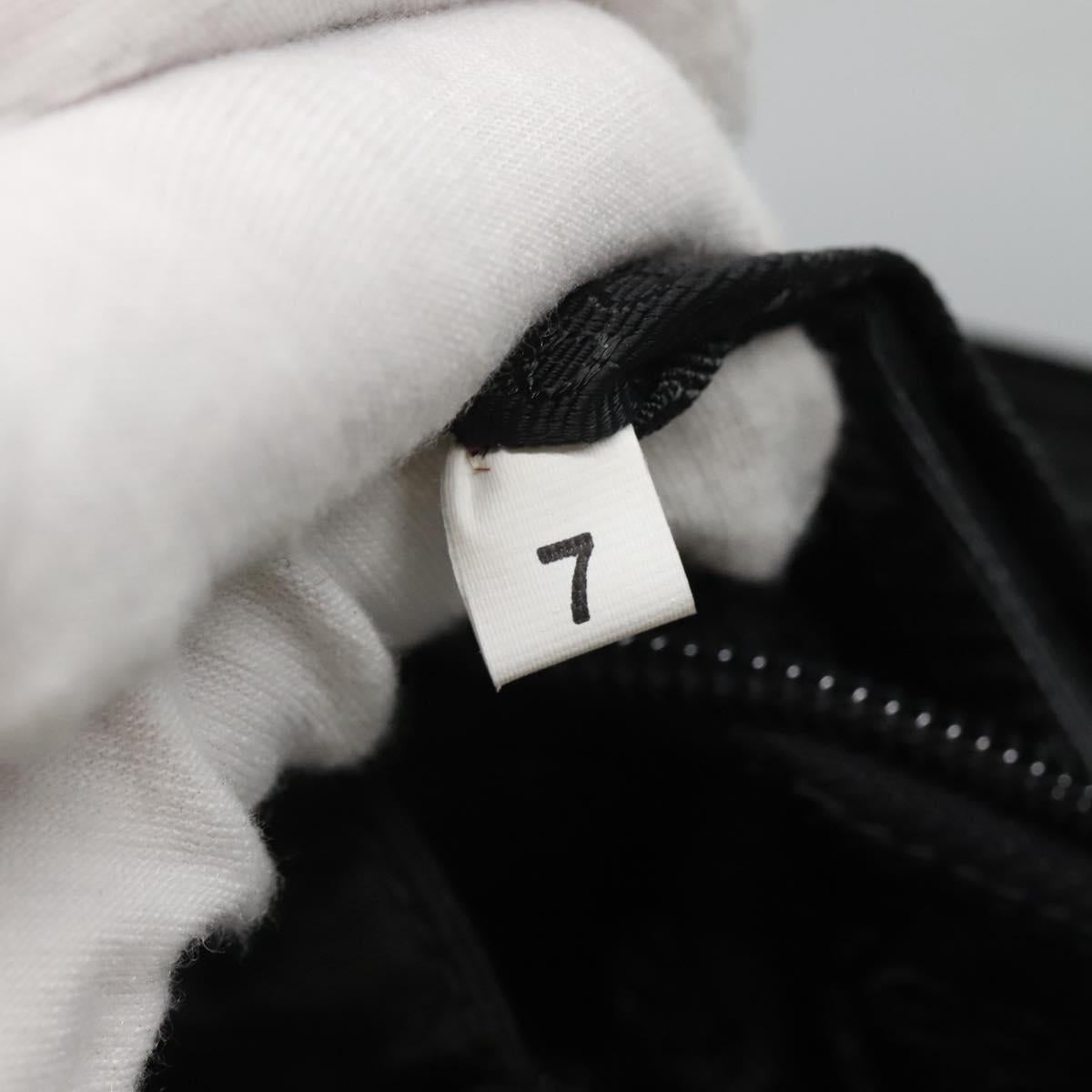 PRADA Shoulder Bag Nylon Black Silver Auth 118177