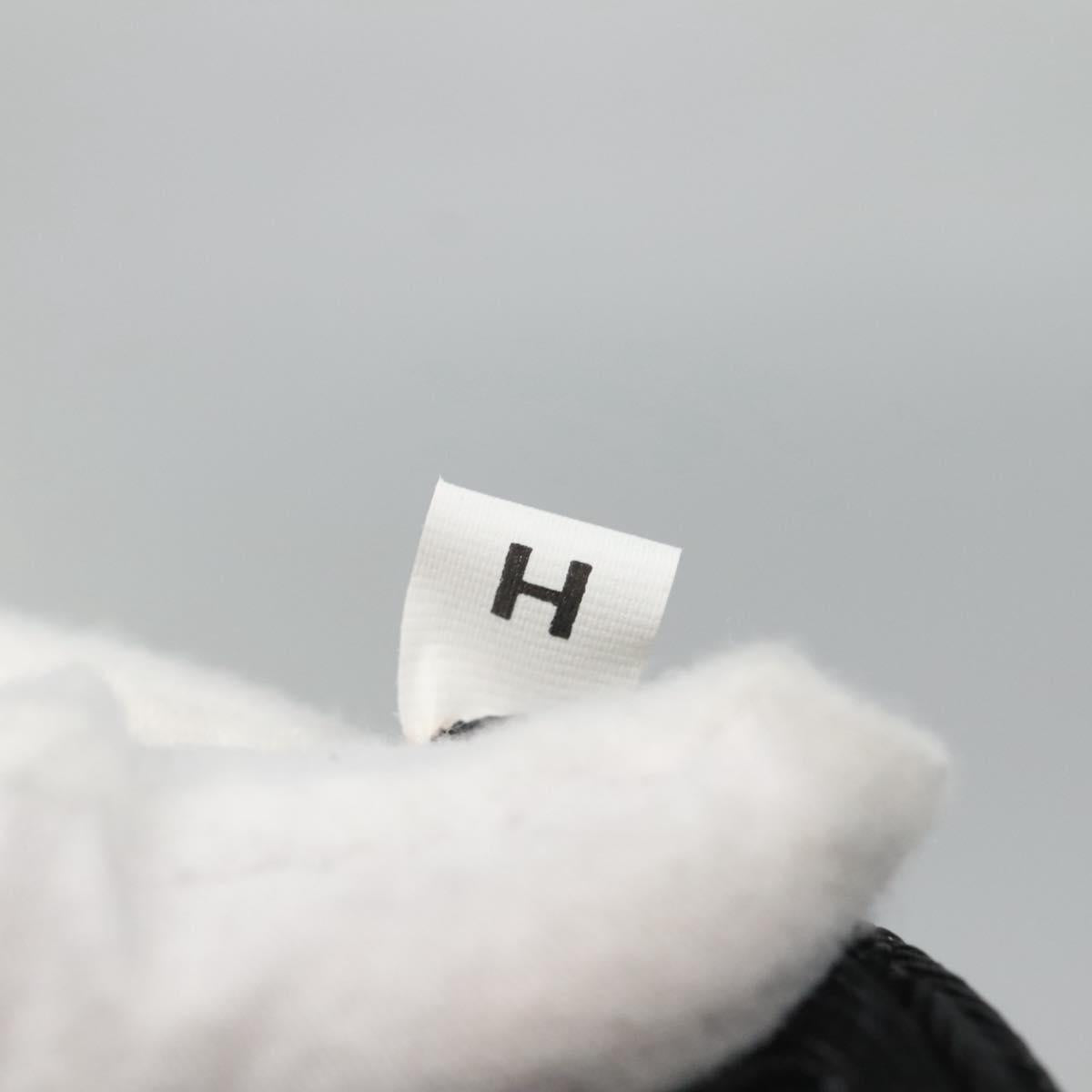 PRADA Shoulder Bag Nylon Black Silver Auth 118177