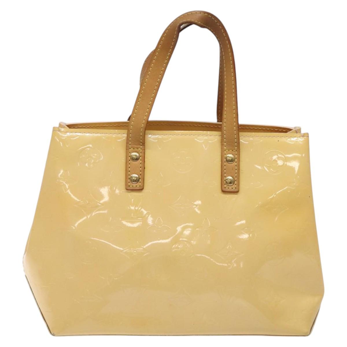 LOUIS VUITTON Monogram Vernis Reade PM Bag Marshmallow Pink M91306 Auth 118186