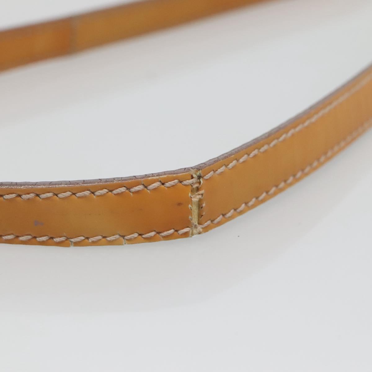 Salvatore Ferragamo Shoulder Bag Leather Beige Silver Auth 118188