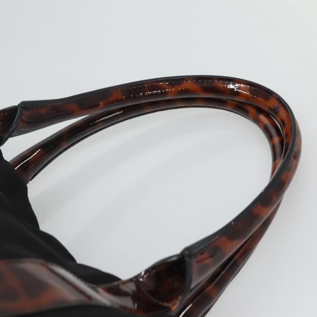 Salvatore Ferragamo Shoulder Bag Nylon Black Gold Auth 118189