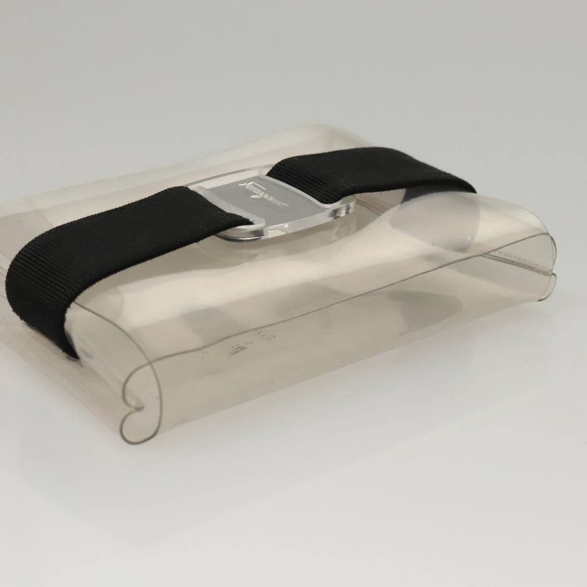 Salvatore Ferragamo Shoulder Bag Vinyl Clear Auth 118191