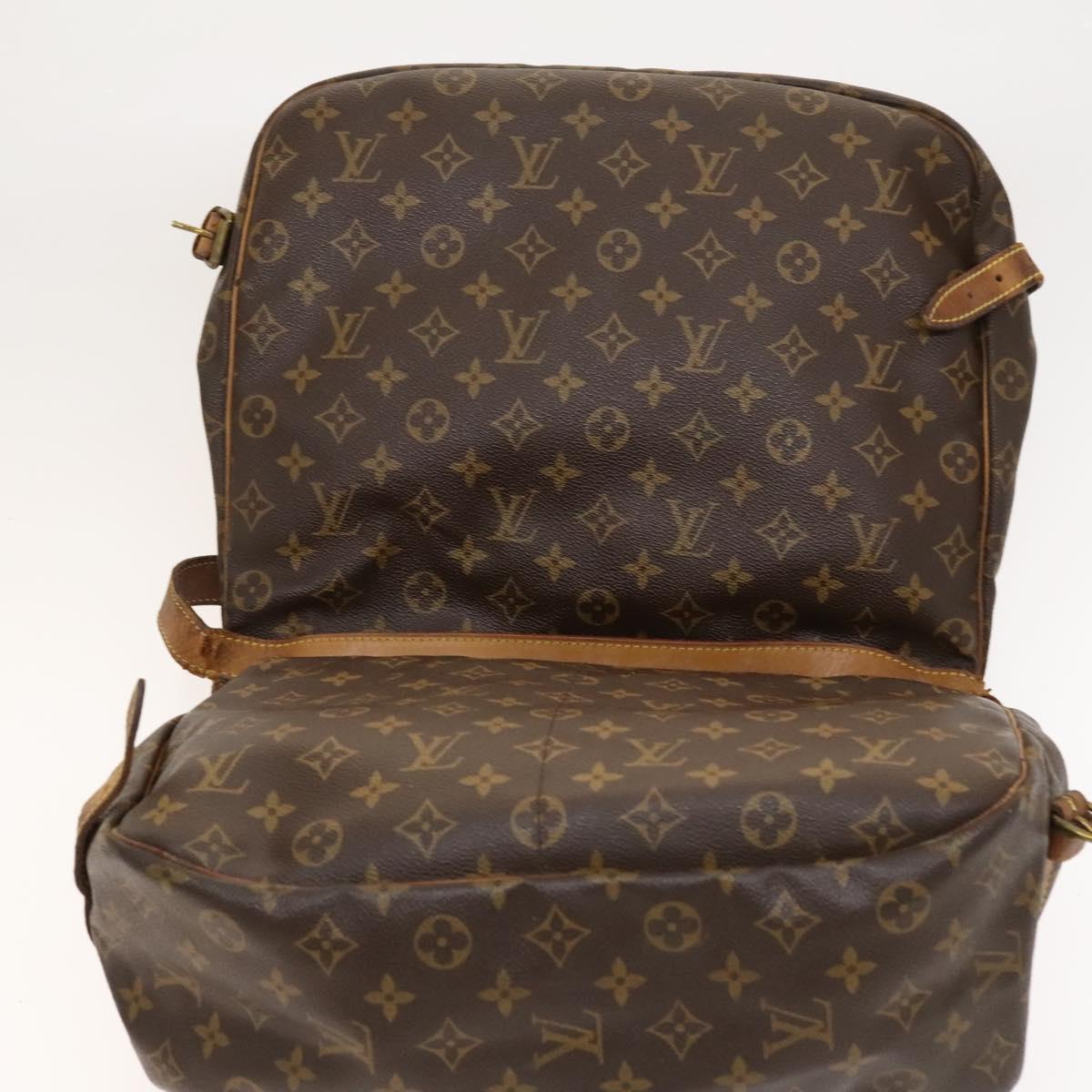 LOUIS VUITTON Monogram Saumur 35 Shoulder Bag M42254 LV Auth 118195