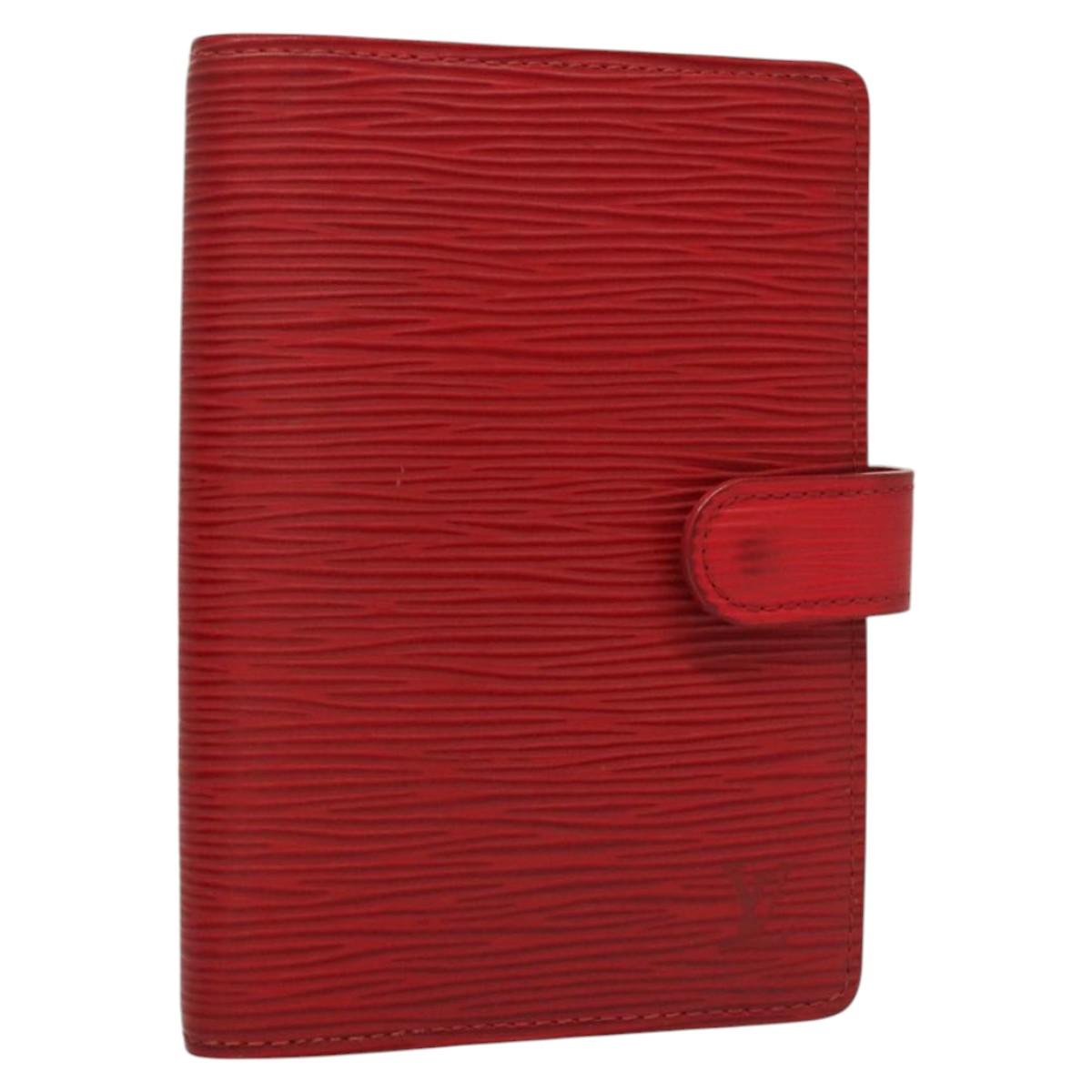 LOUIS VUITTON Epi Agenda PM Day Planner Cover Red R20057 LV Auth 118196