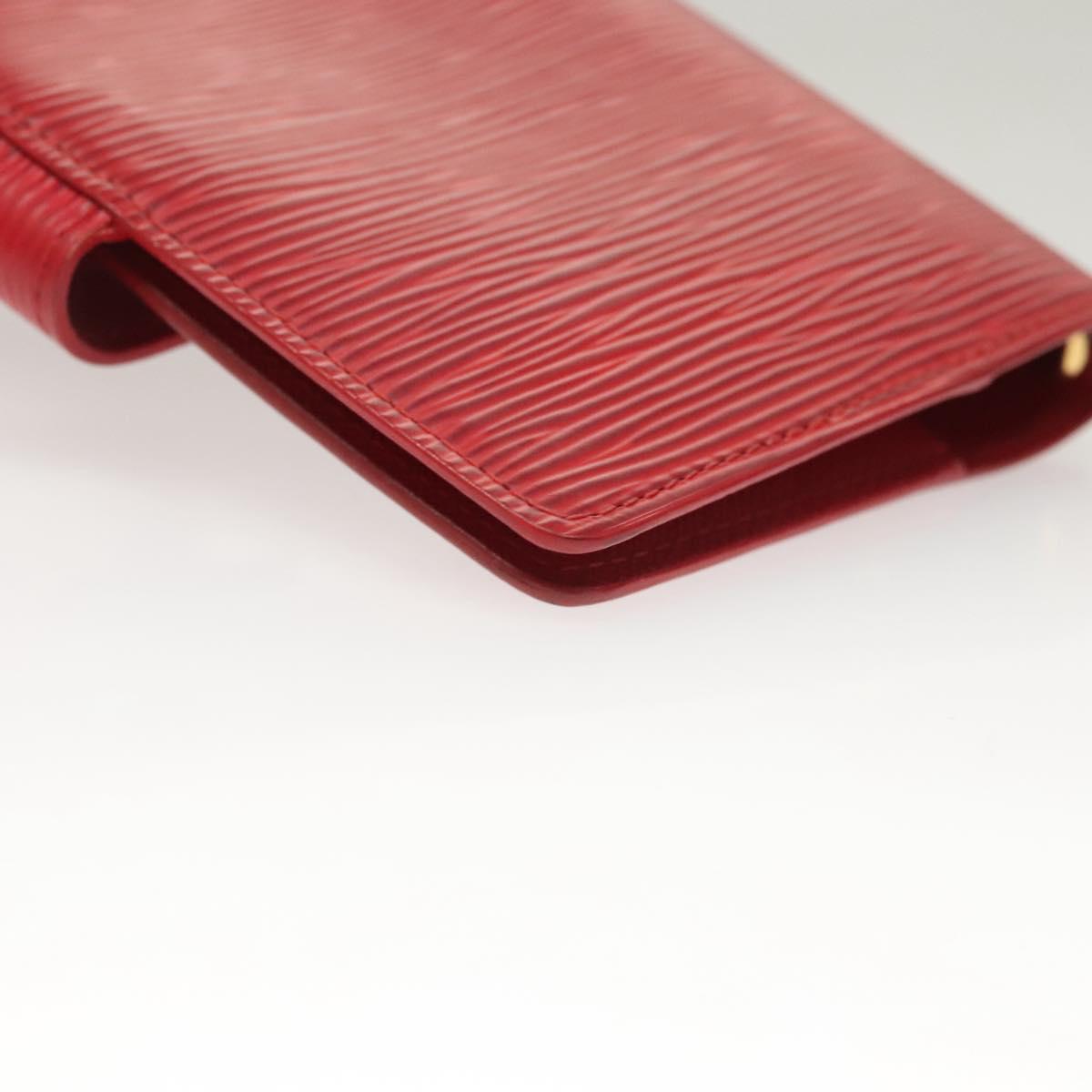 LOUIS VUITTON Epi Agenda PM Day Planner Cover Red R20057 LV Auth 118196