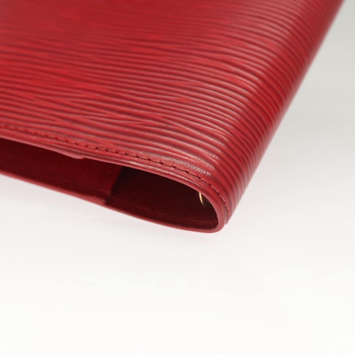 LOUIS VUITTON Epi Agenda PM Day Planner Cover Red R20057 LV Auth 118196